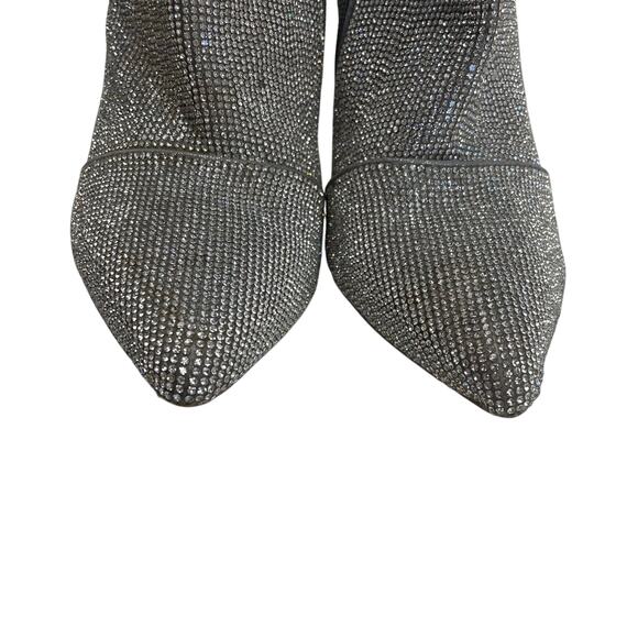 Steve Madden Winona Rhinestone Embellished Stiletto Heel Bootie Womens 8 AS IS - Picture 9 of 13